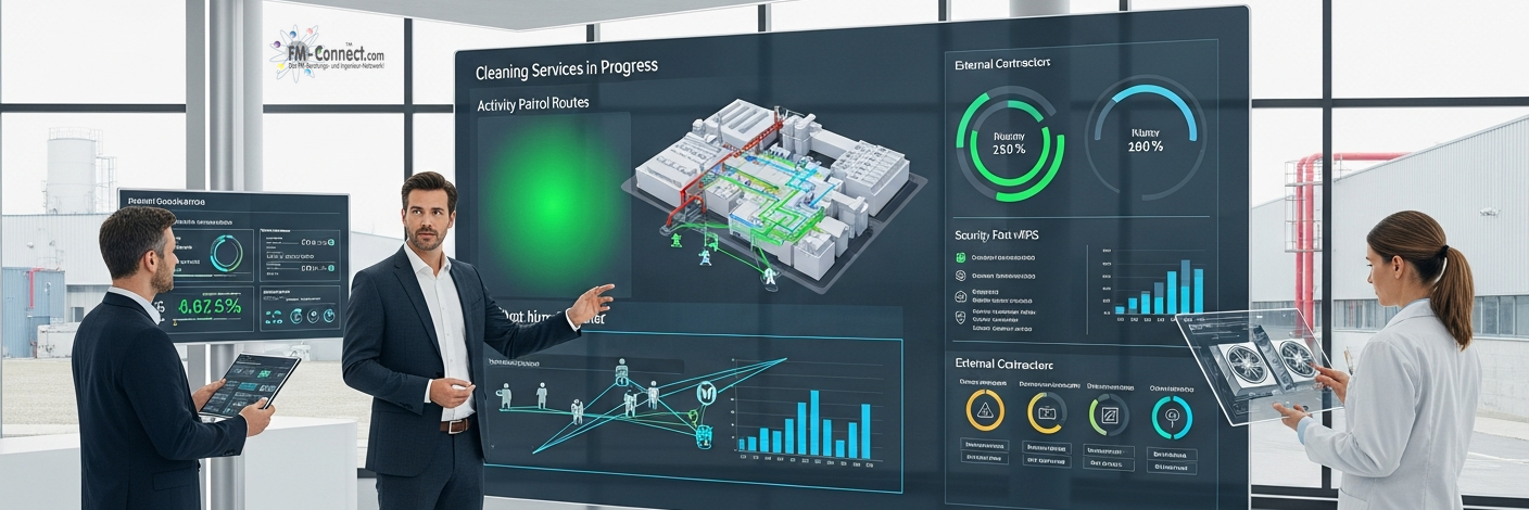 FM‑Aufbauorganisation am Standort mit hohem Fremdleistungsanteil zur Strukturierung externer und interner Aufgaben